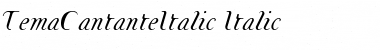 Download TemaCantanteItalic Italic Font Title Preview