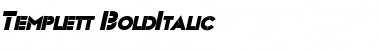 Download Templett BoldItalic Font Title Preview
