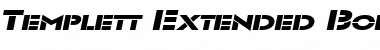Download Templett Extended BoldItalic Font Title Preview