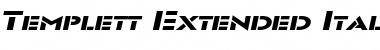 Download Templett Extended Italic Font Title Preview
