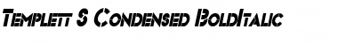 Download Templett S Condensed BoldItalic Font Title Preview