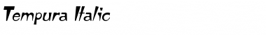 Download Tempura kursiv Font Title Preview