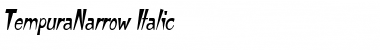 Download TempuraNarrow kursiv Font Title Preview