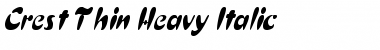 Download Crest Thin Heavy Italic Font Title Preview