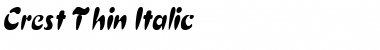 Download Crest Thin Italic Font Title Preview
