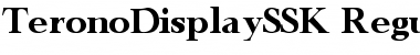 Download TeronoDisplaySSK Regular Font Title Preview