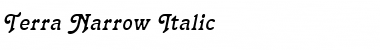 Download Terra Narrow Italic Font Title Preview