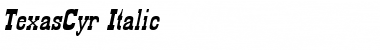 Download TexasCyr Italic Font Title Preview