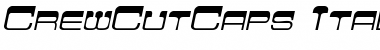Download CrewCutCaps Italic Font Title Preview