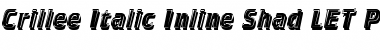 Download Crillee Italic Inline Shad LET Plain Font Title Preview