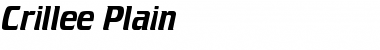 Download Crillee Plain Plain Font Title Preview