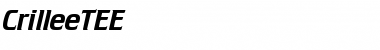 Download CrilleeTEE Regular Font Title Preview
