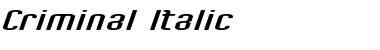 Download Criminal Italic Font Title Preview