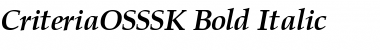 Download CriteriaOSSSK Bold Italic Font Title Preview