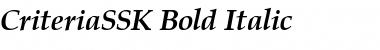 Download CriteriaSSK Bold Italic Font Title Preview