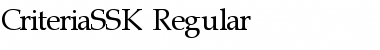 Download CriteriaSSK Regular Font Title Preview