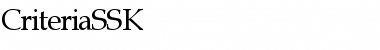 Download CriteriaSSK Regular Font Title Preview