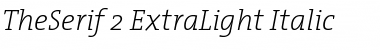 Download TheSerif ExtraLight Italic Font