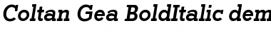 Download Coltan Gea Bold Italic Font Title Preview