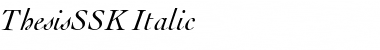 Download ThesisSSK Italic Font