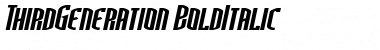 Download ThirdGeneration BoldItalic Font