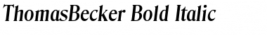 Download ThomasBecker Bold Italic Font