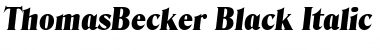 Download ThomasBecker-Black Italic Font