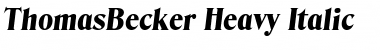 Download ThomasBecker-Heavy Italic Font