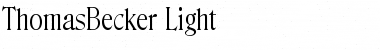 Download ThomasBecker-Light Regular Font