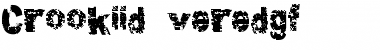 Download Crookiid veredgf Font Title Preview