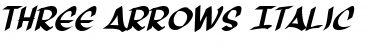 Download Three Arrows Italic Font