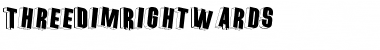 Download ThreeDimRightwards Regular Font