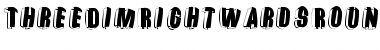 Download ThreeDimRightwardsRound Regular Font