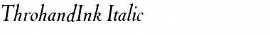 Download ThrohandInk Italic Font