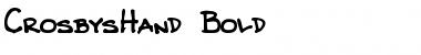 Download CrosbysHand Bold Font Title Preview