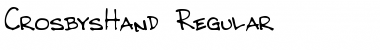 Download CrosbysHand Regular Font Title Preview