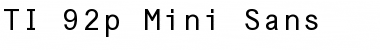 Download TI-92p Mini Sans Normal Font