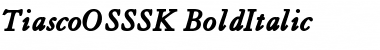 Download TiascoOSSSK BoldItalic Font