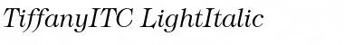 Download TiffanyITC Light Italic Font