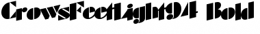 Download CrowsFeetLight94 Bold Font Title Preview