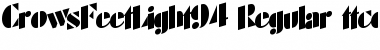 Download CrowsFeetLight94 Regular Font Title Preview