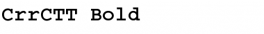 Download CrrCTT Bold Font Title Preview