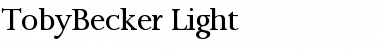 Download TobyBecker-Light Font