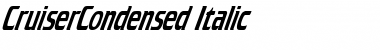 Download CruiserCondensed Italic Font Title Preview