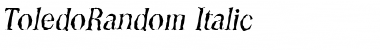 Download ToledoRandom Italic Font