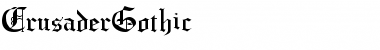 Download CrusaderGothic Regular Font Title Preview