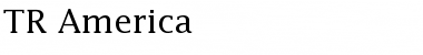 Download TR America Regular Font Title Preview