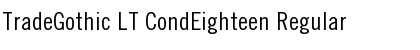 Download TradeGothic LT CondEighteen Regular Font Title Preview