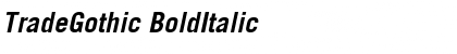 Download TradeGothic BoldItalic Font