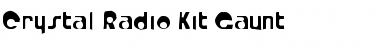 Download Crystal Radio Kit Gaunt Regular Font Title Preview